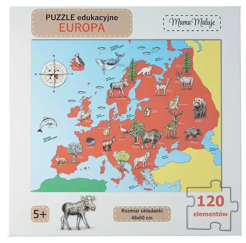Puzzle 120 edukacyjne europa
