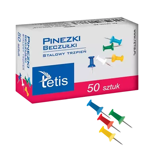 Pinezki beczułki kolor mix 50 szt paczka 10 sztuk