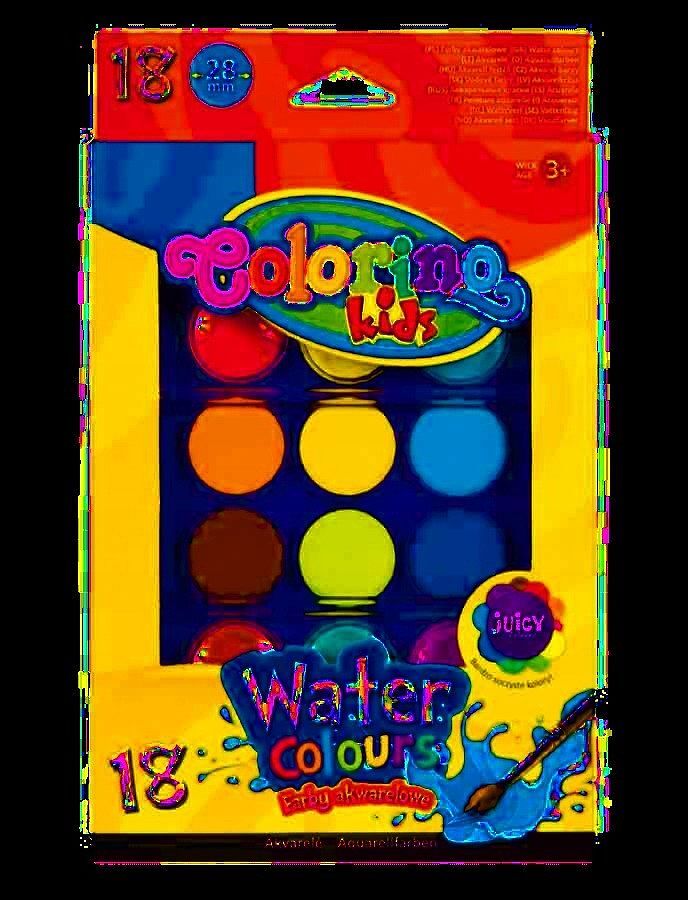 Farba colorino kids akwarelowa 18 kolorów