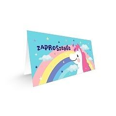 Zaproszenie jednorożec – komplet 5 sztuk