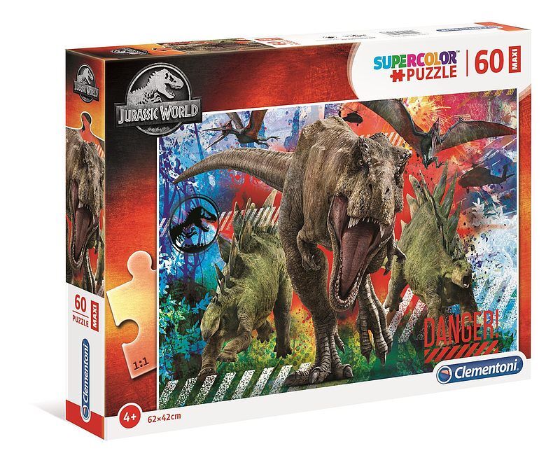Puzzle 60 maxi super kolor dinozaury 26456