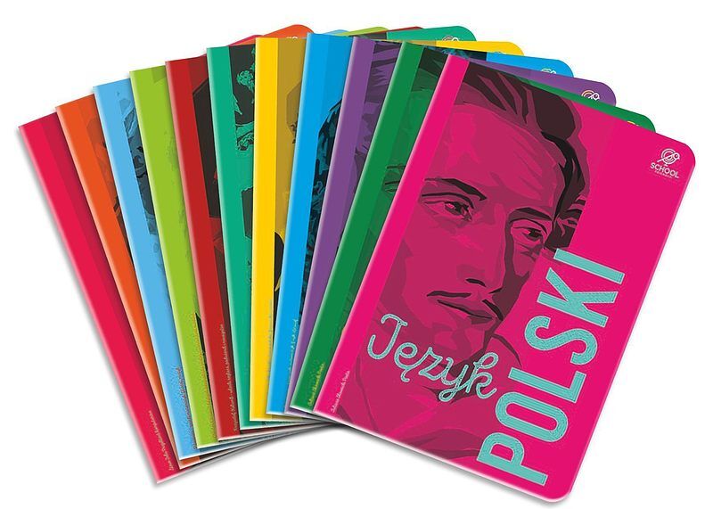 Zeszyt a5 64k tematyczny famous & timeless pakiet 10 sztuk