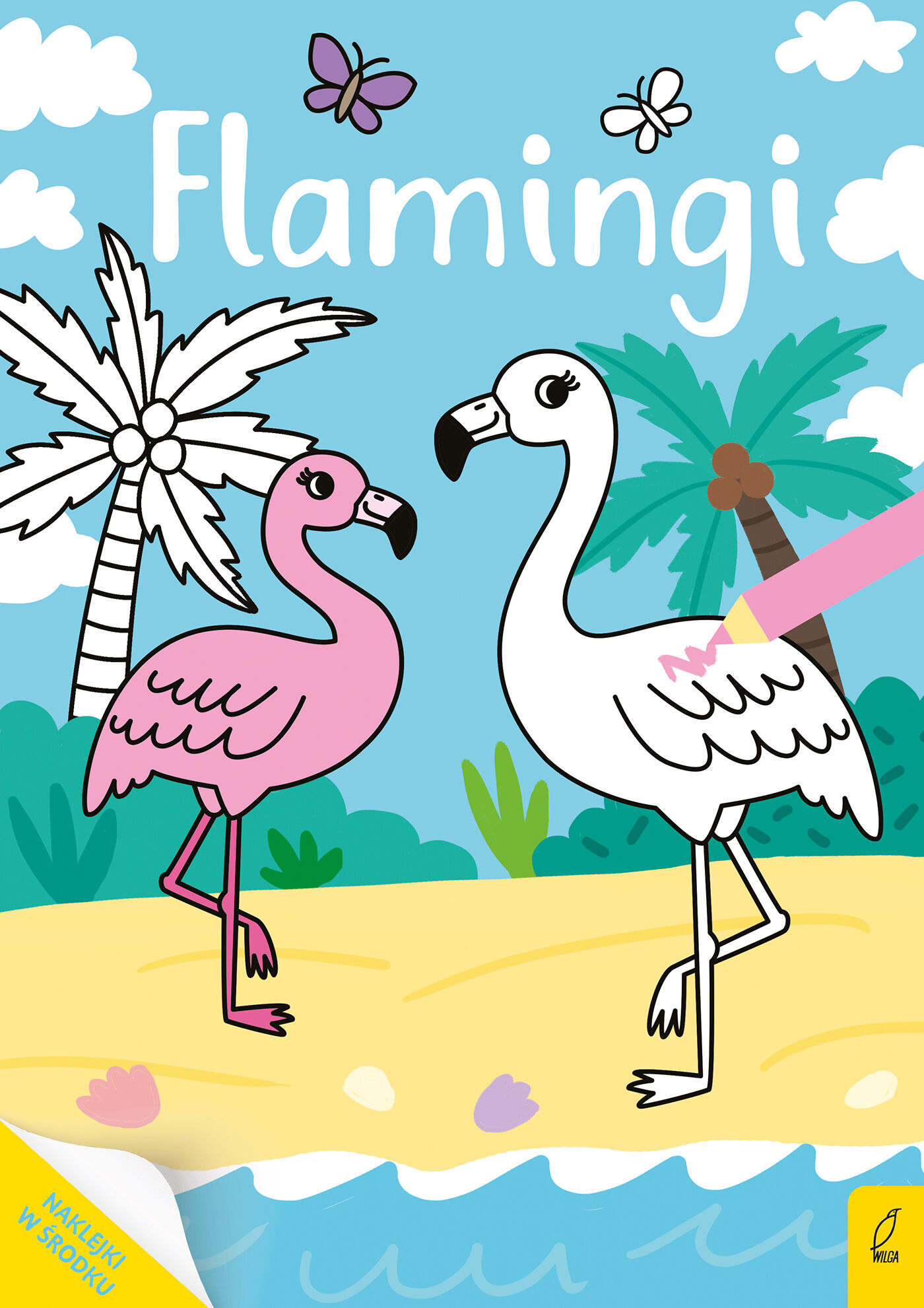 Moja kolorowanka. Flamingi