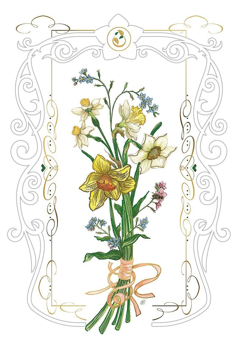 Karnet davinci 12x18 żonkile b-bd 502 065
