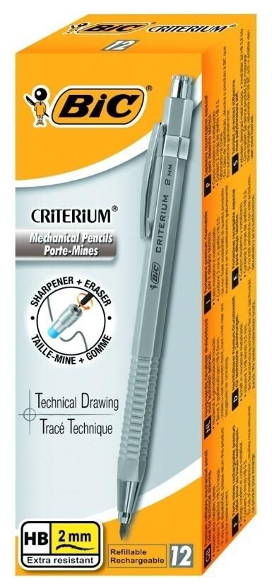 Paczka Ołówek mechaniczny BIC Criterium Silver 2mm HB 12szt.