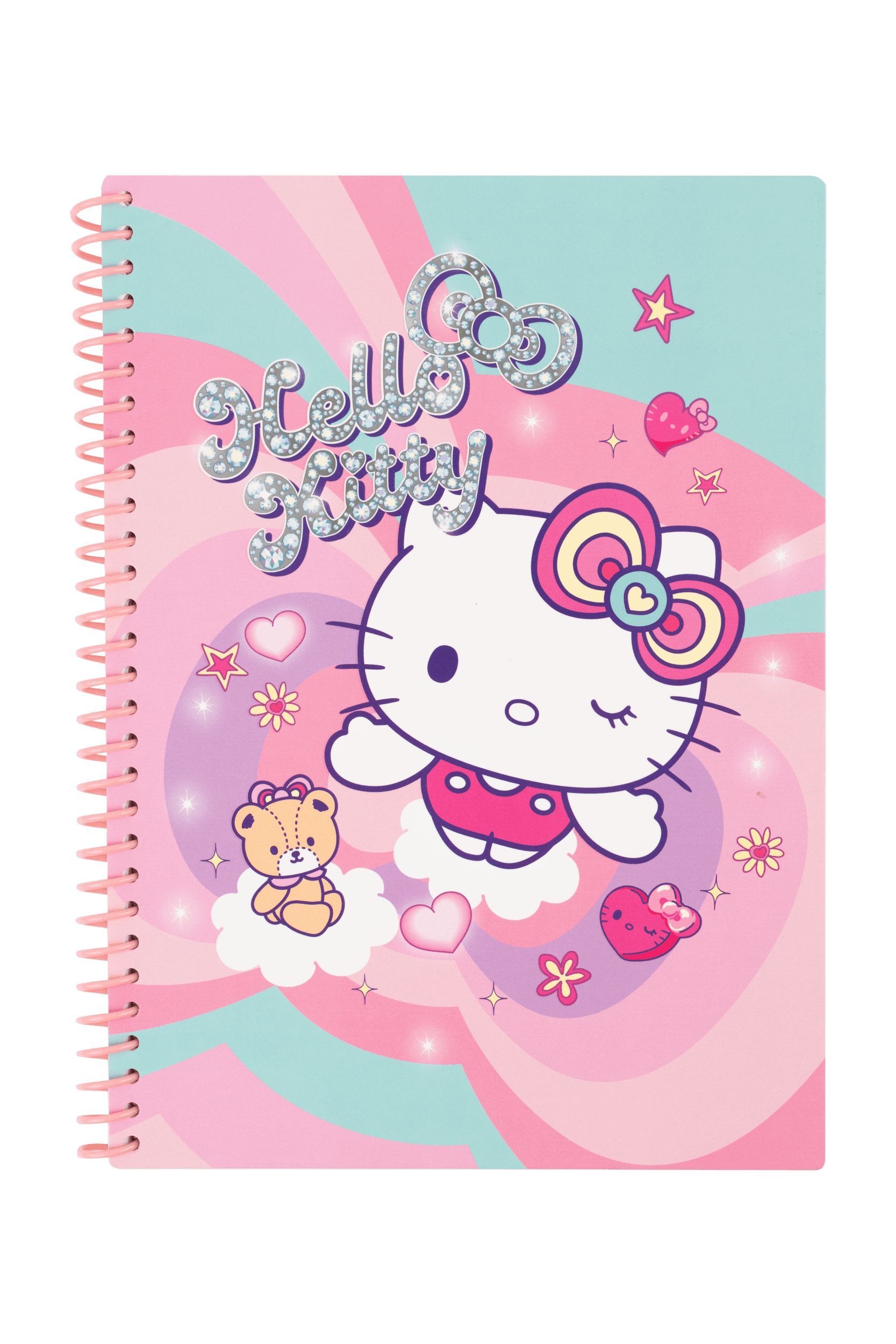 Kołobrulion B5 100k. kratka plastikowa spirala Hello Kitty pink wzór 3