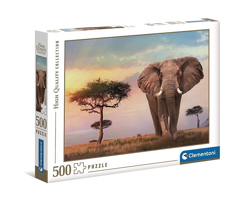 Puzzle 500 hq afrykański zachód słońca 35096