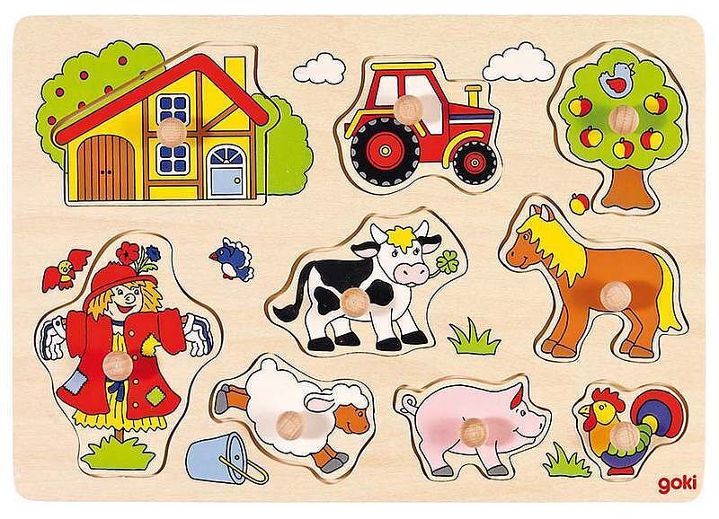 Puzzle z uchwytami farma