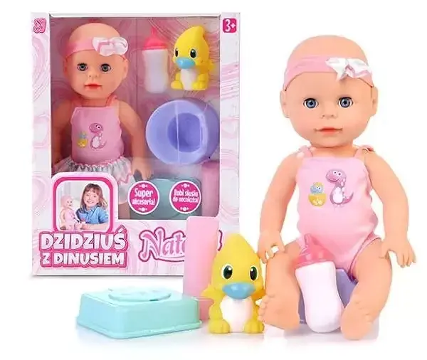 Lalka natalia dzidziuś z dinusiem 33 cm