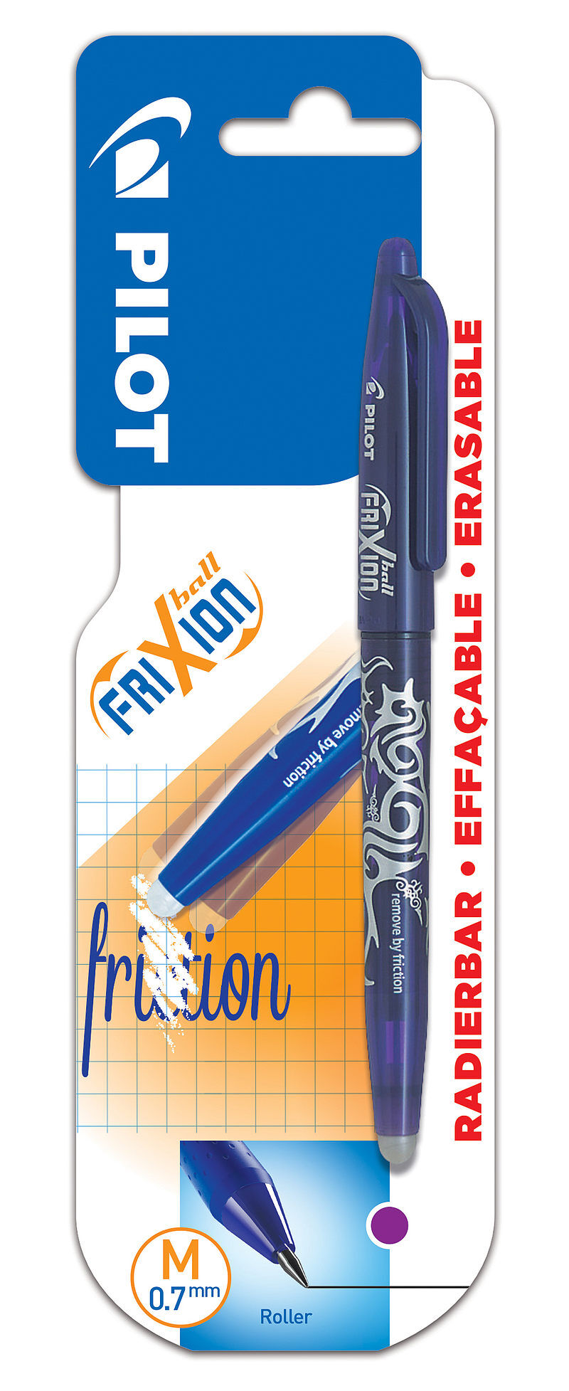 Pióro kulkowe pilot frixion ball fioletowy blister