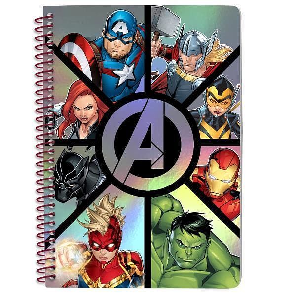 Notatnik a5 z metalizowaną okładką avengers mv15908