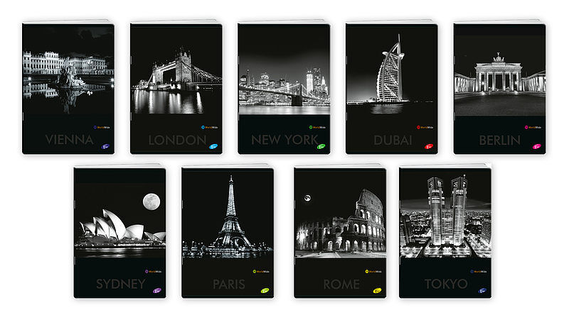 Zeszyt a5 60k linia cities by night pakiet 10 sztuk