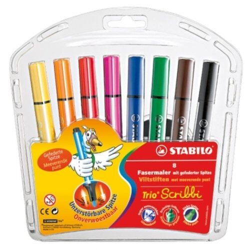 Flamastry Scribbi etui 8 sztuk