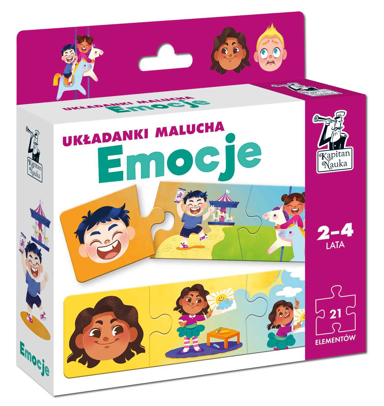 Emocje. Układanki malucha. Kapitan Nauka