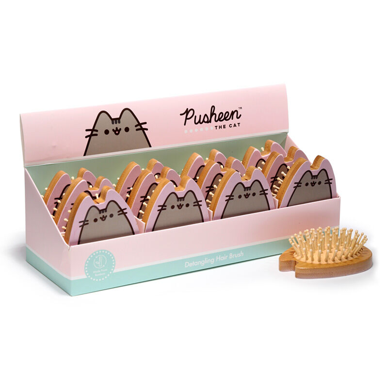 Szczotka do włosów bambusowa Pusheen BRU32