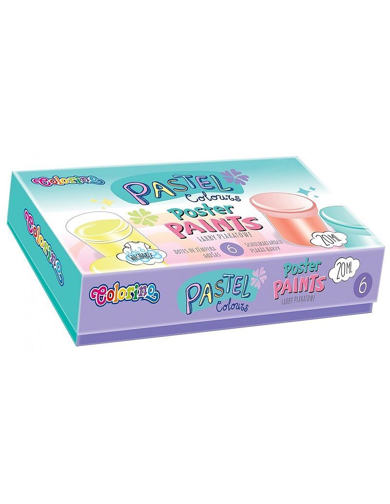 Farby plakatowe Pastel 20 ml 6 kolorów