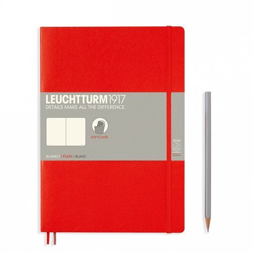 Notatnik B5 Leuchtturm1917 gładki czerwony