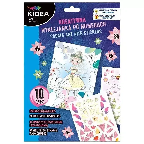Wyklejanka kreatywna po numerach magiczny świat kidea