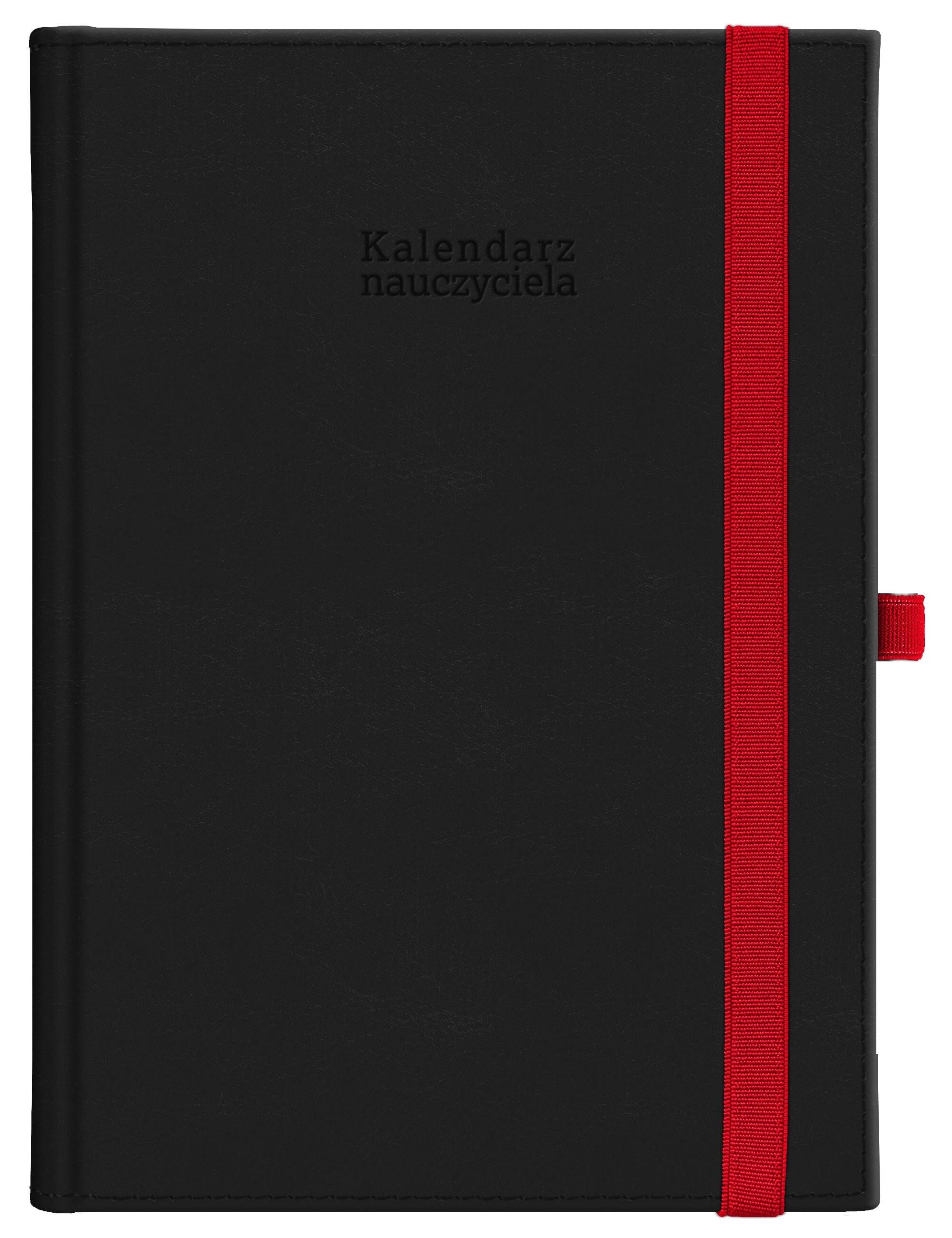 Kalendarz nauczyciela 2026/2027 A5T Nebraska z gumką czarny