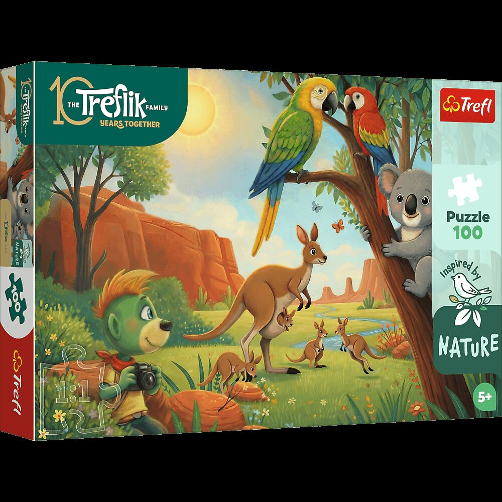 Puzzle 100 Inspired By Nature Koala i kangury Rodzina Treflików 16594