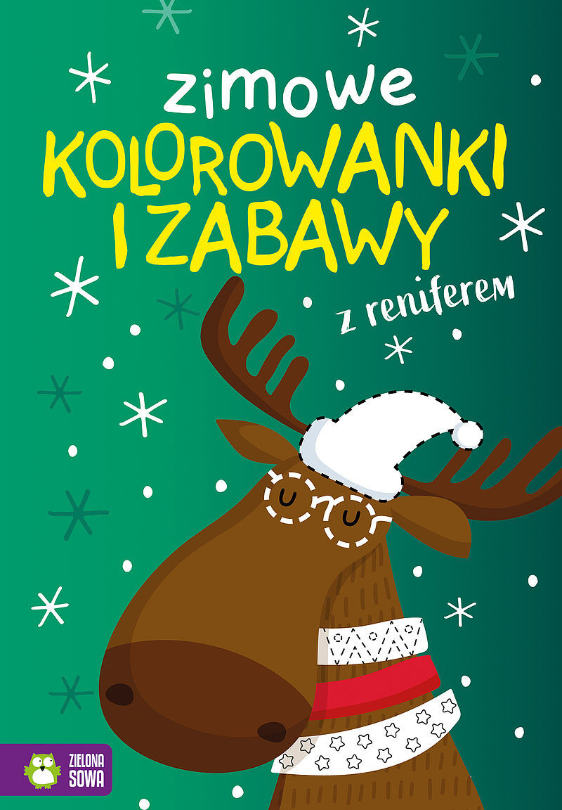 Zimowe kolorowanki i zabawy z reniferem
