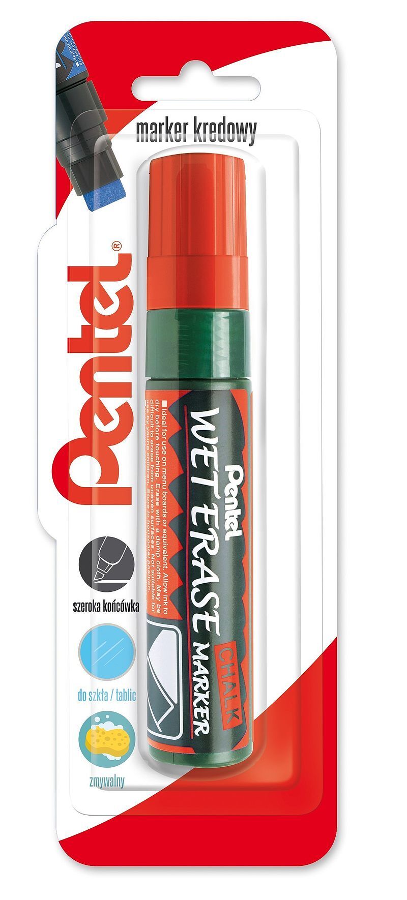 Marker kredowy gruby smw56 czerwony 1 szt