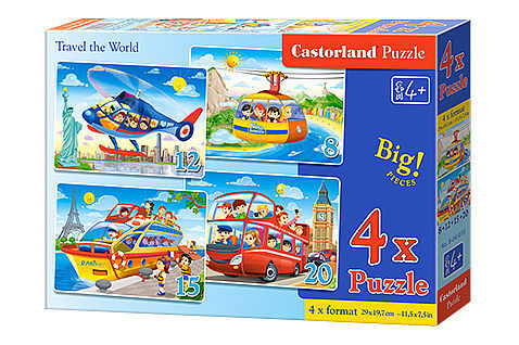 4x1 Puzzle 8-12-15-20 Travel the World