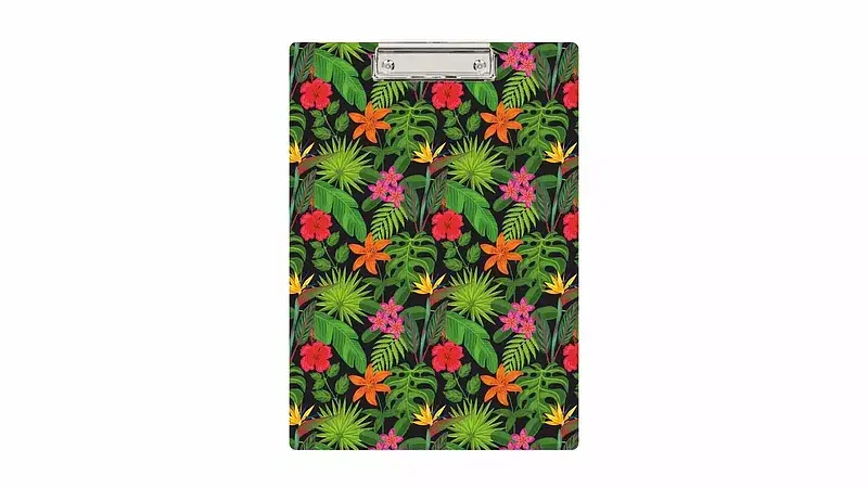 Deska a4 z klipem nadruk flowers