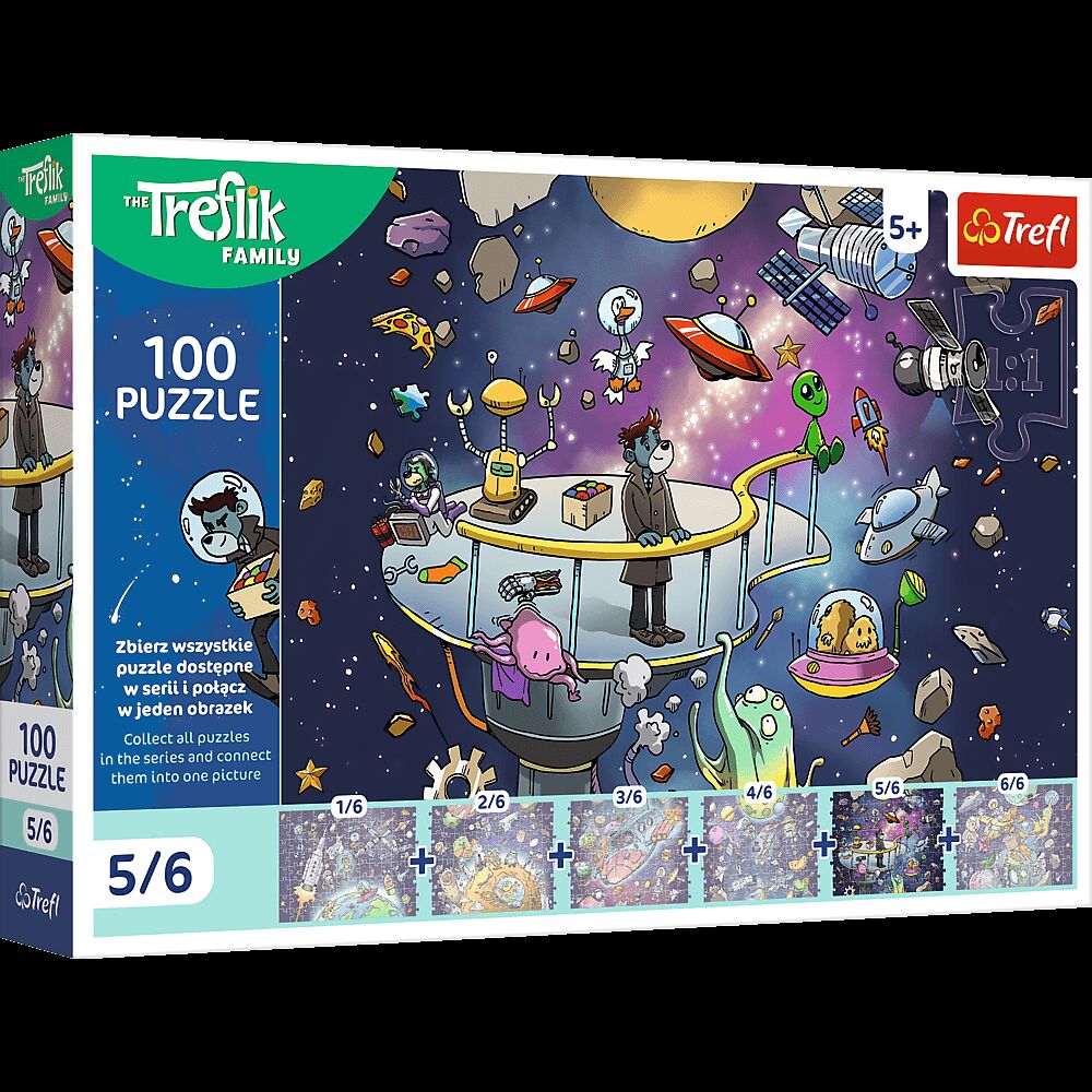 Puzzle 100 Rodzina Treflików Bert w kosmosie 16545