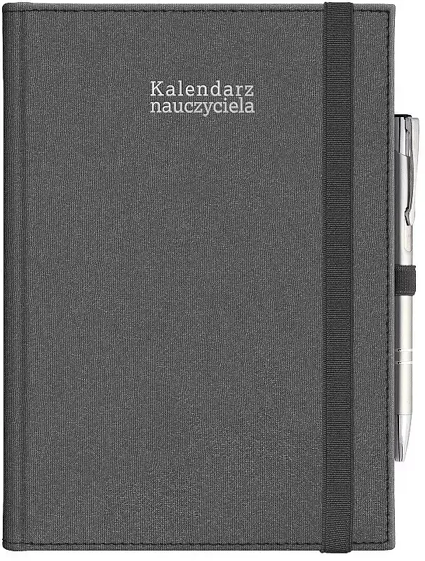 Kalendarz 2024/2025 nauczyciela a5 kraft  z gumką czarny