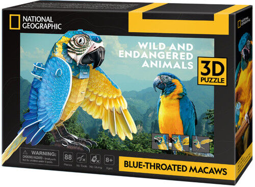Cubic Fun Puzzle 3D National Geographic Zagrożone zwierzęta - Ara Szafirowa