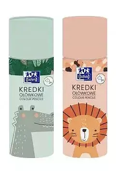 Kredki ołówkowe oxford kids tuba 24 kolorów + 2 gratis mix