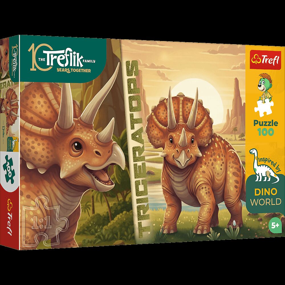 Puzzle 100 Inspired By Dino World wzór 3 Rodzina Treflików 16580