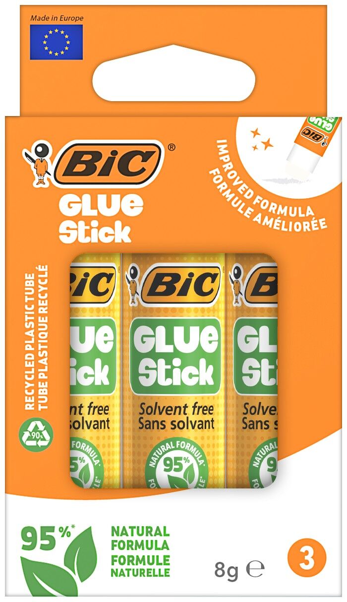 Klej Glue Stick 95% ECOlustions 8g blister 3 szt.