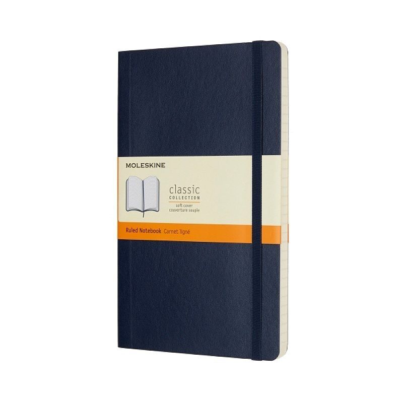 Notes moleskine l (13x21cm) w linie niebieski