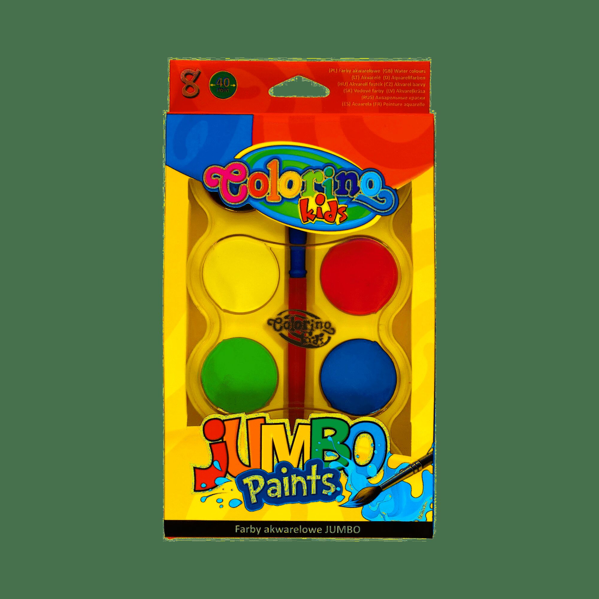 Farby akwarele jumbo Colorino 8 kolorów 282897