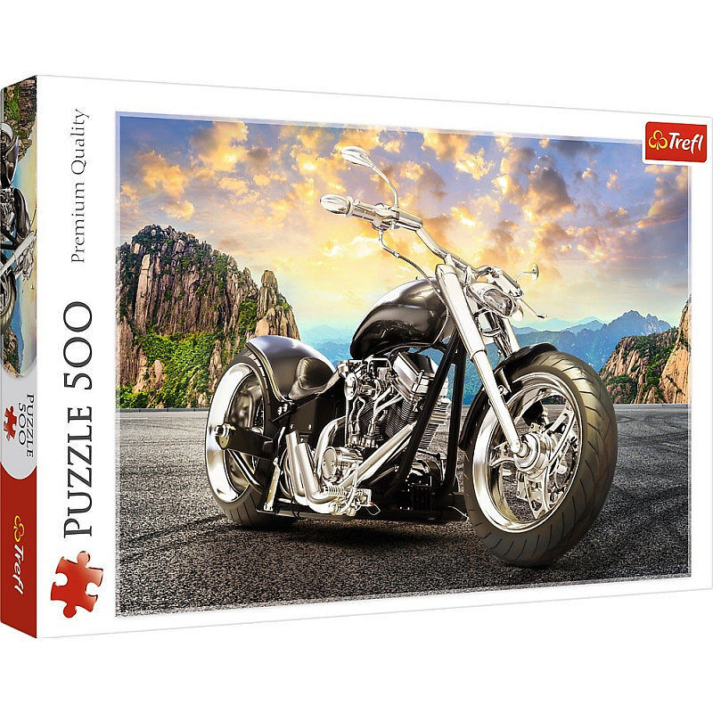 Puzzle 500 czarny motocykl 37384