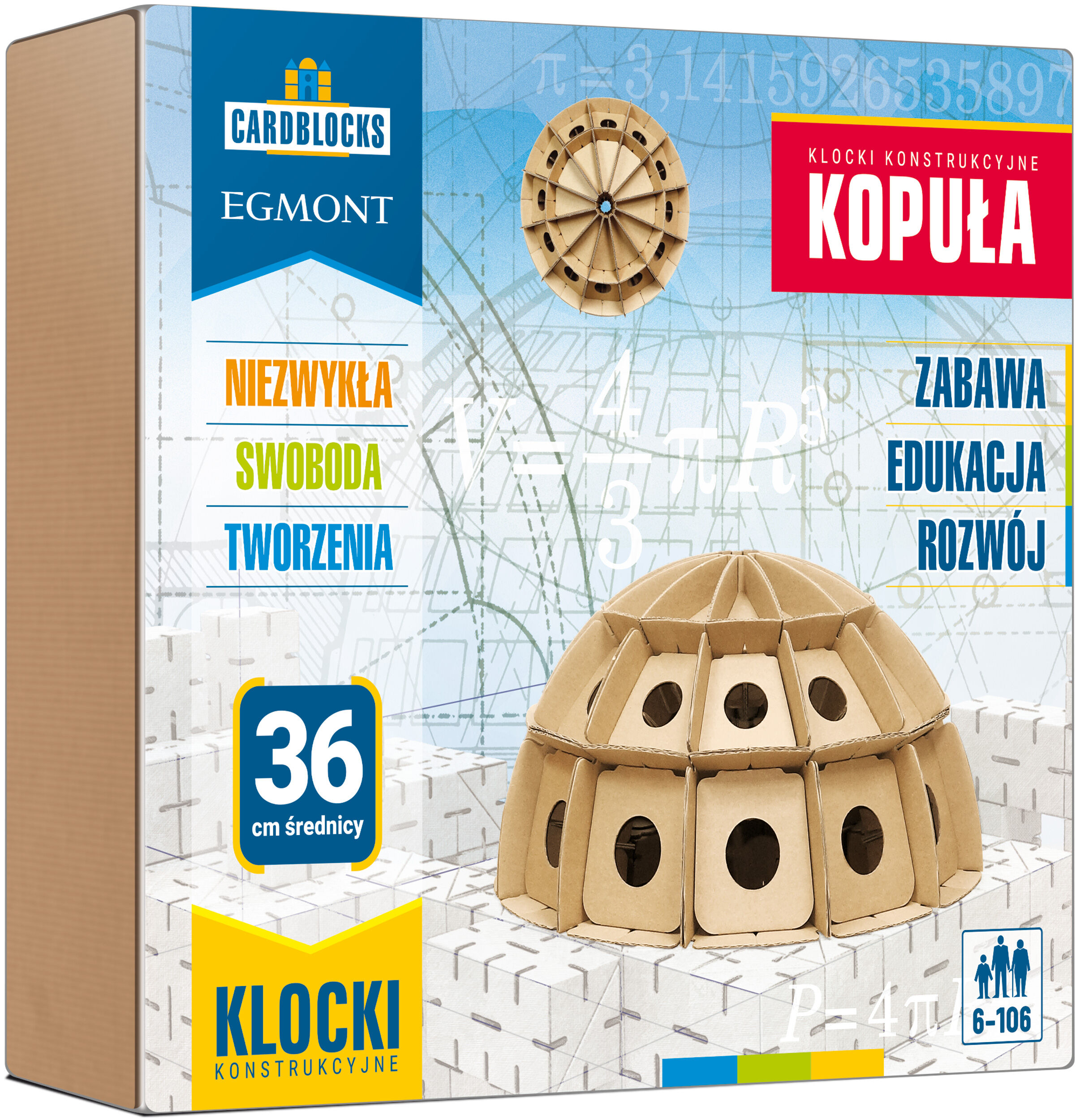 Kartonowe klocki konstrukcyjne Kopuła