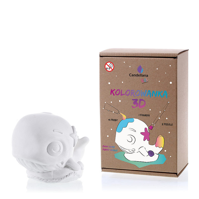 Kolorowanka 3d even more funny whale