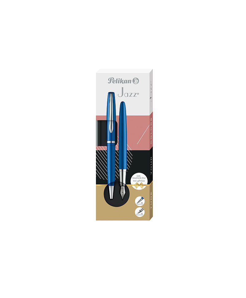 Pióro wieczne + długopis jazz noble saph etui pelikan