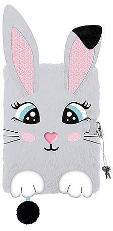 Pamiętnik z kłódką 3D włochacz MY LITTLE FRIEND RABBIT A5, 96 kartek