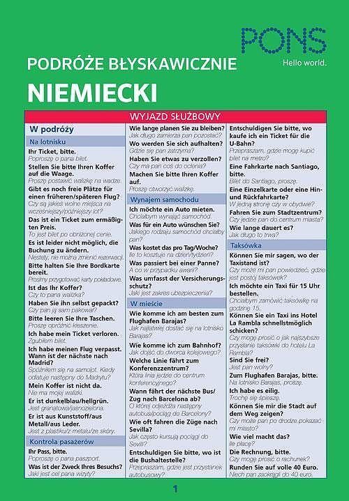 Niemiecki Podróże błyskawicznie