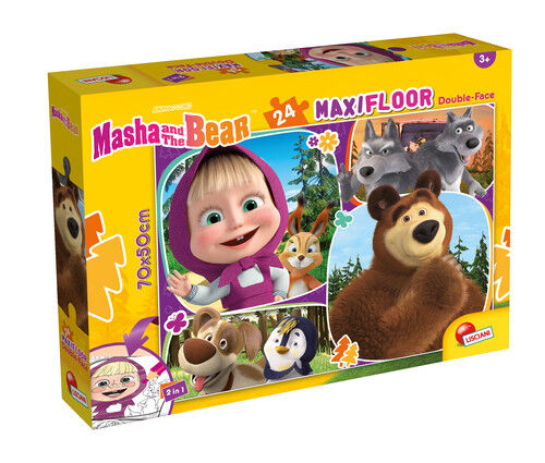 Puzzle Masza i niedźwiedź 2w1
