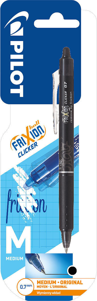 Pióro kulkowe frixion clicker czarny pilot