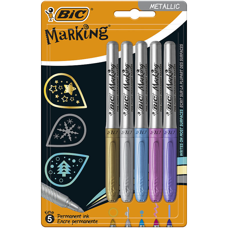 Marker bic marking metallic ink 5 kolorów blister 5szt