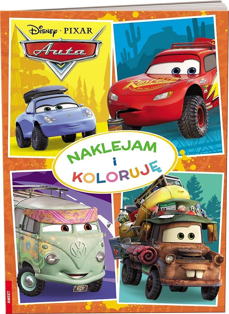 Disney pixar auta naklejam i koloruję nak-9113
