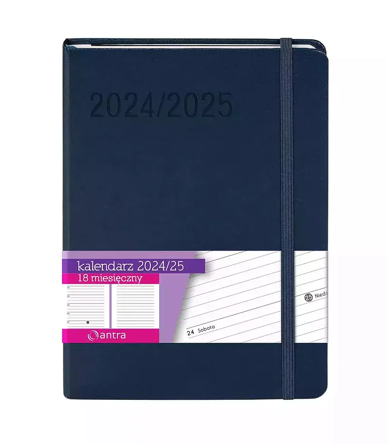 Kalendarz Minimalizm 2024/2025 B5 TNS 18 m-cy granatowy
