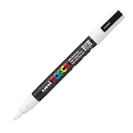 Marker pc-3m biały posca uni paczka 6 szt