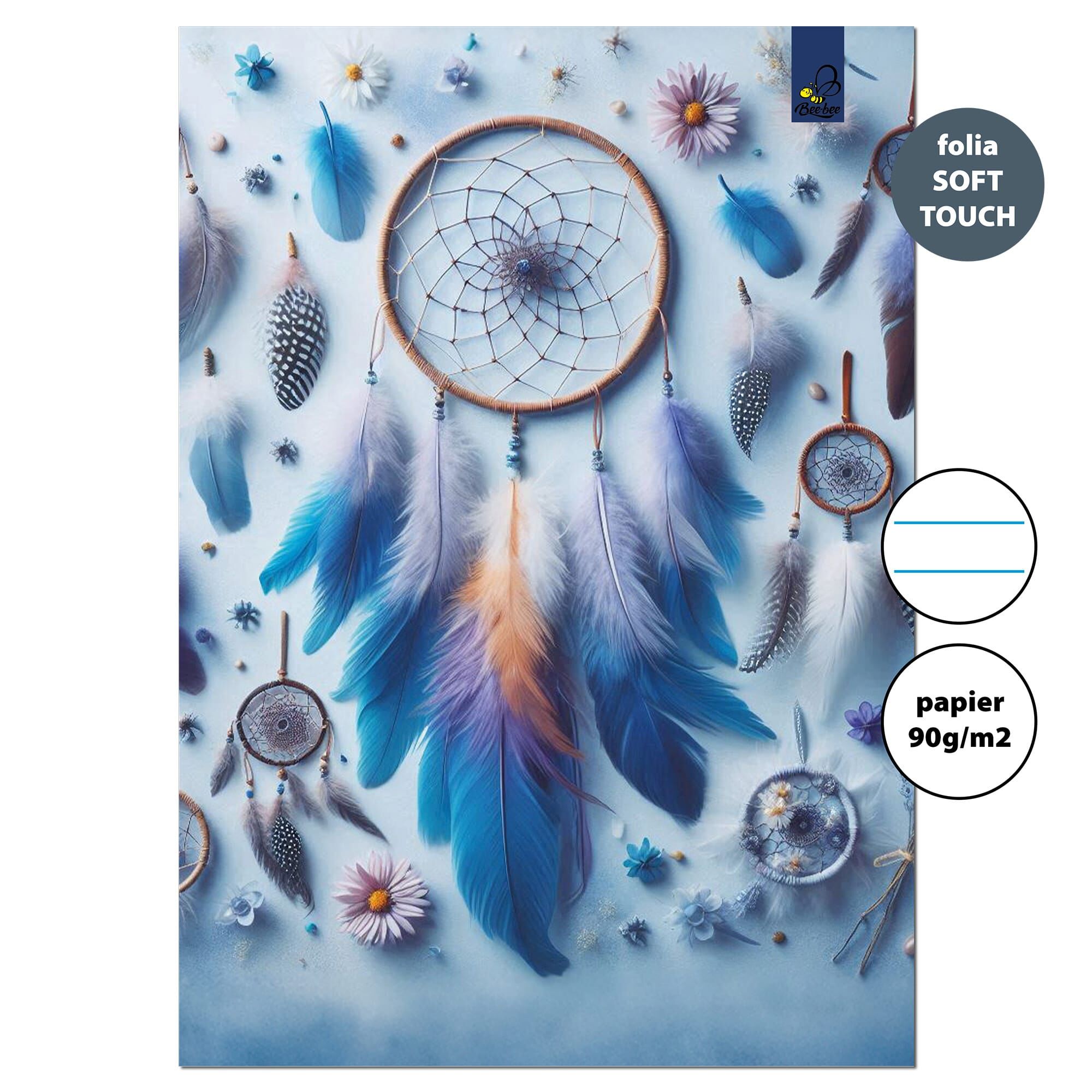 Zeszyt A4 32 kartki w linie 90g Łapacze snów blue