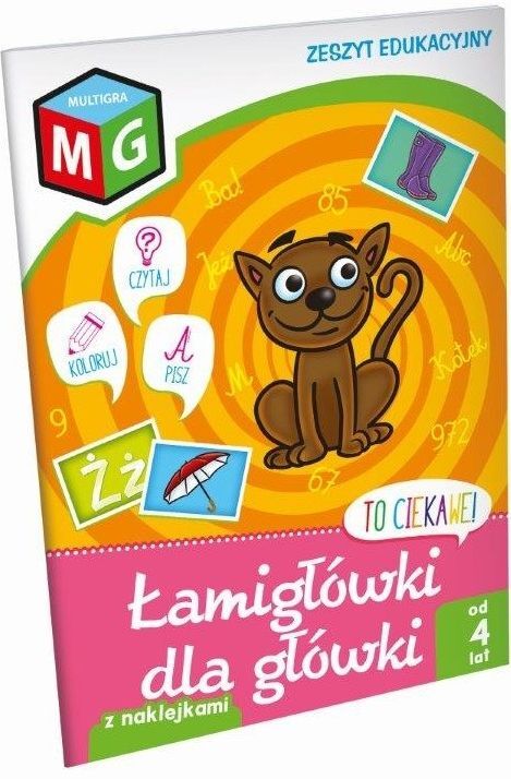 Łamigłówki dla główki zeszyt edukacyjny z naklejkami